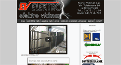 Desktop Screenshot of elektrovidmar.si